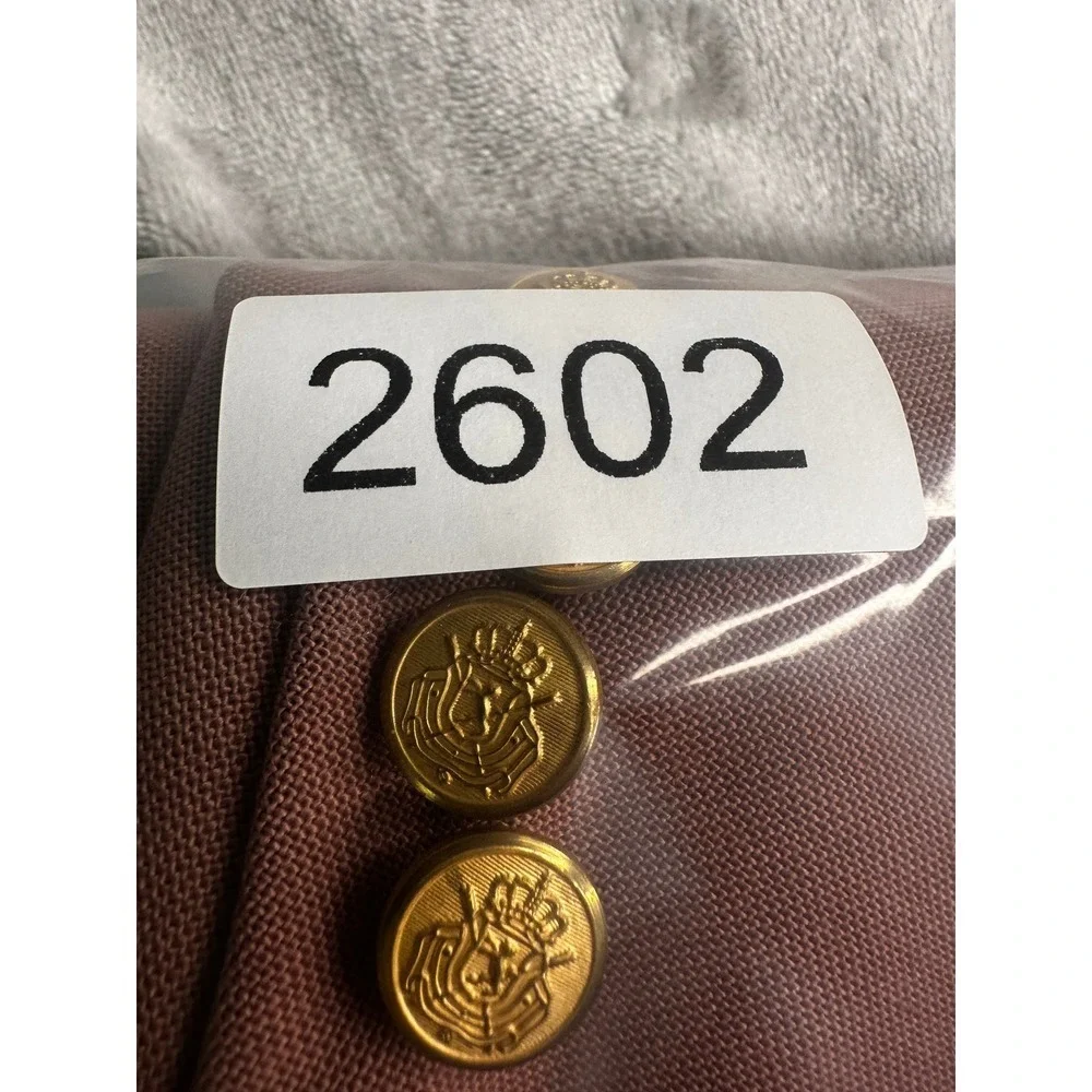 Sansabelt Ltd Blazer 44R Sport Coat‎ Rose Pink Gold Crest Buttons USA